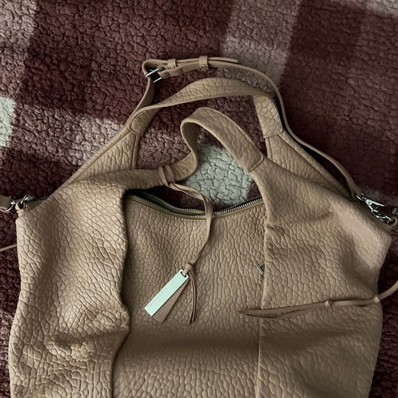 Vince Camuto Convertible Lamb Leather Pleated Tote - Picture 5 of 8